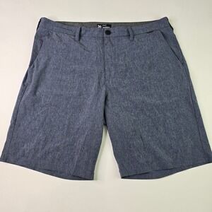 Hurley Phantom Mens Walkshorts Size 36 Blue Grey Heathered Stretch F2341-00